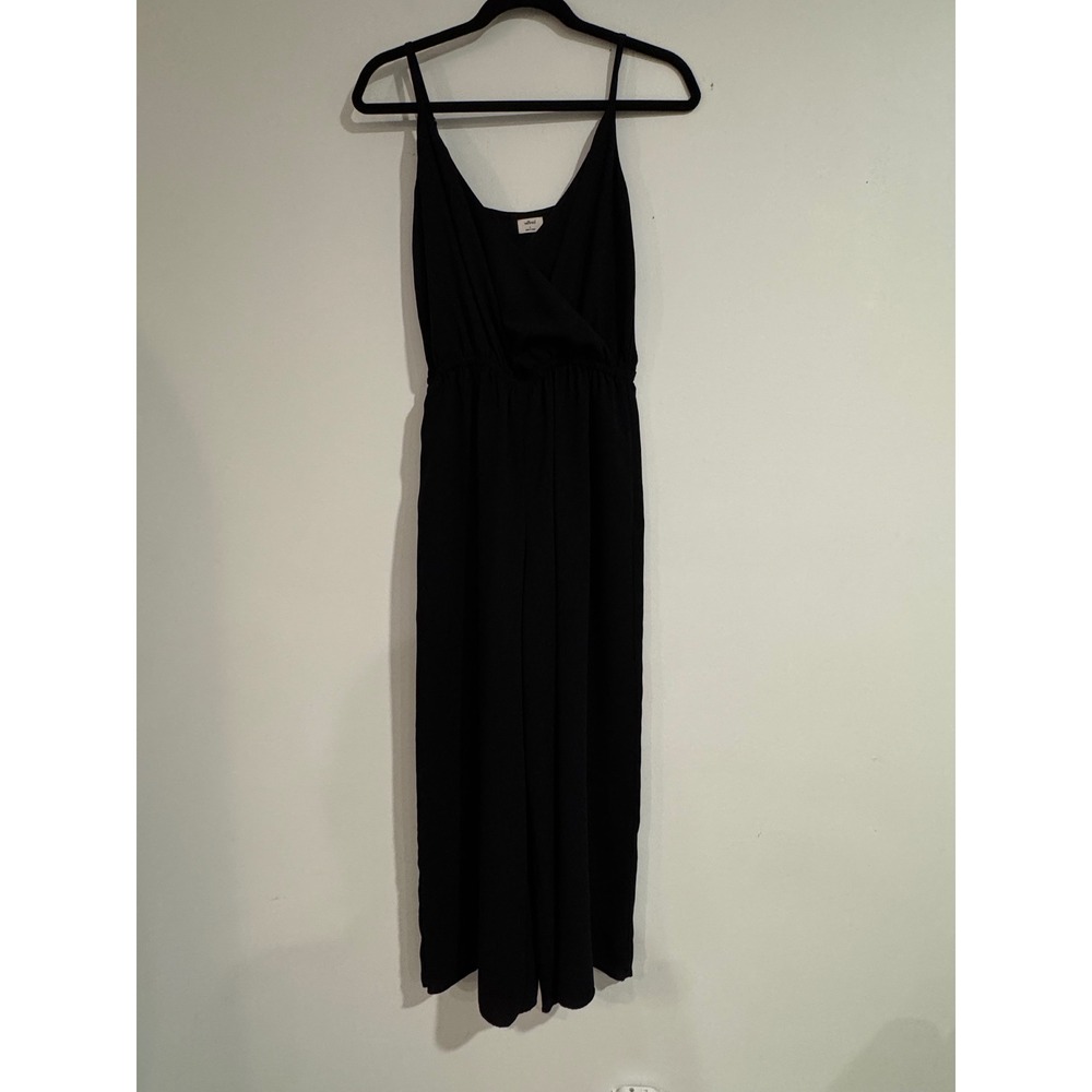 Wilfred Aritzia‎ Wrap Front Jumpsuit Womens S Black Wide Leg Spaghetti Strap